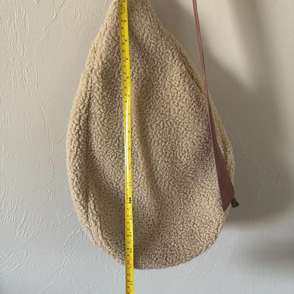 Cream Sherpa Sling Bag - Picture 5 of 6